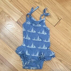 Kate Quinn Blue Sailboat Print One Piece